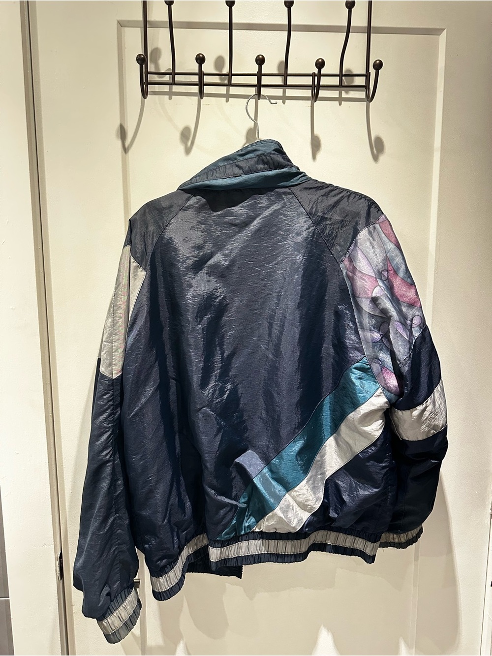 Vintage Navy Colorblock Windbreaker Jacket - Picture 2 of 4